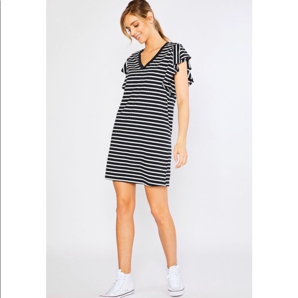 NEW! STRIPED SHIFT DRESS! - Picture 4 of 7